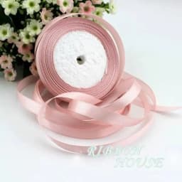 22m Long Pink Silk Satin Ribbon 10mm Wide Party Home Wedding Decoration Gift Wrapping Christmas New Year DIY Material Supplies