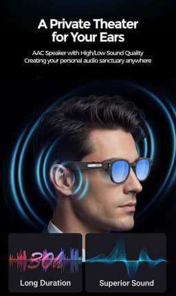 AI Smart Glasses Translation 800W Camera HD Photo Video Voice Call Waterproof Bluetooth Listening To Music Motorcycle Glasses