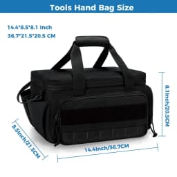 14" Heavy Duty Tool Bag, Quick Tool Access with Wide Opening Zip Design, Multiple Internal and External Pockets with Carry Handl