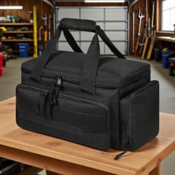 14" Heavy Duty Tool Bag, Quick Tool Access with Wide Opening Zip Design, Multiple Internal and External Pockets with Carry Handl