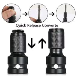 Drill Chuck Converter Socket Adapter Hex Shank 1/2"Drive To 1/4" Impact Drilling Bits Driver Quick Load Adapter For Power Tools