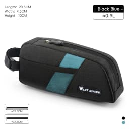 WEST BIKING Bike Top Tube Bag 0.9L Portable Wear Resistant Bicycle Frame Bag 3-Point Strap Stable Cycling Bag Bike Accessories