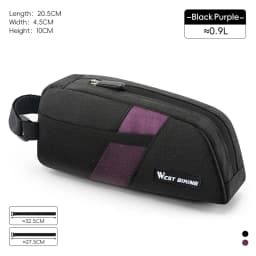 WEST BIKING Bike Top Tube Bag 0.9L Portable Wear Resistant Bicycle Frame Bag 3-Point Strap Stable Cycling Bag Bike Accessories