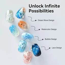 BORN PRETTY 1/2Pcs Ocean Wave Watercolor Liquid Gel Nail Polish Set White Watercolor 3 Seconds Spread Gradient Summer Nails