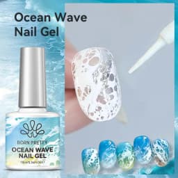 BORN PRETTY 1/2Pcs Ocean Wave Watercolor Liquid Gel Nail Polish Set White Watercolor 3 Seconds Spread Gradient Summer Nails