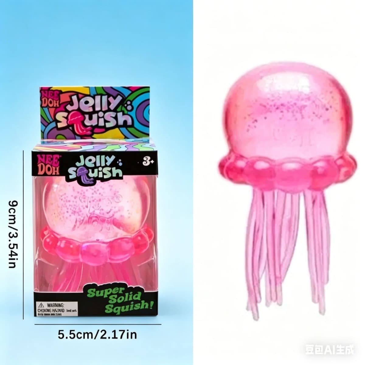 Nee Doh Octopus Stress Relief Squeeze Toy, Waterproof Beach Water Toy, Cute Sensory Gift for Kids & Party Favors
