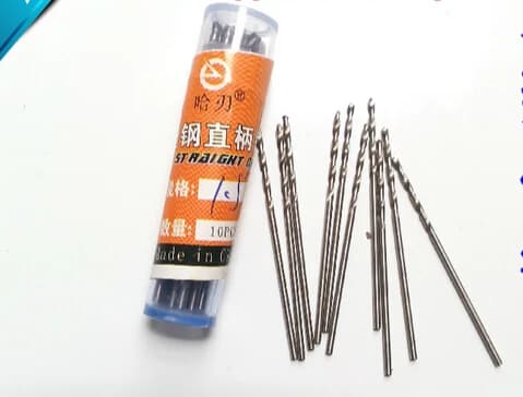 10PCS 0.3-3.5mm HSS straight shank twist drill 0.3/0.45/0.9/1.0/1.55-3.5mm walnut vajra bodhi Pearl beads punch tiny little bit