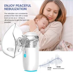 Handheld Portable Autoclean Inhale Nebulizer Mesh Atomizer Silent Inhaler Nebuliser Inhalator for Adult Kids Child Nebulizador