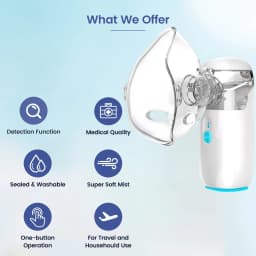 Handheld Portable Autoclean Inhale Nebulizer Mesh Atomizer Silent Inhaler Nebuliser Inhalator for Adult Kids Child Nebulizador