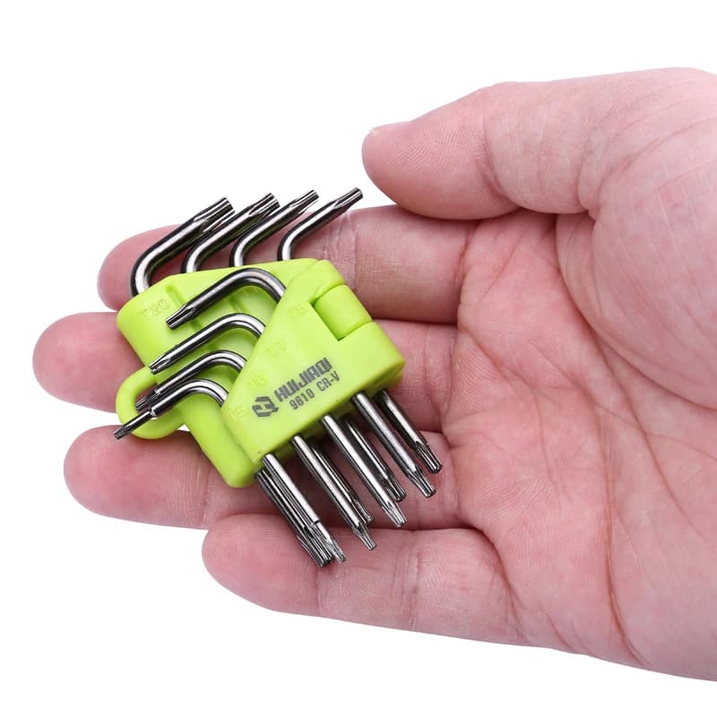 8pcs Star Torx Wrench Spanner Set T5 T6 T7 T8 T9 T10 T15 T20 Box End Wrench Screwdriver Bits Professional Hand Tools