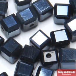 ( 35Pcs=Lot ! ) 6MM Square Faceted Glass Crystal Spacer Beads For Jewelry Making 17Colors