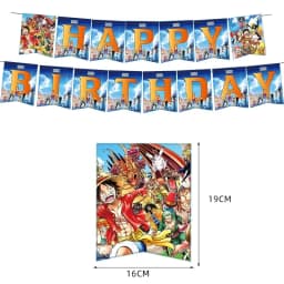 One Piece Anime Birthday Party Kit Plates Banner Balloons Cake Decor Party Favors Theme Props Gifts