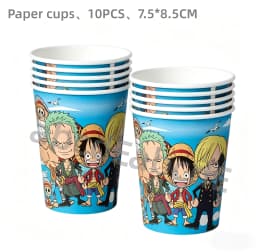 One Piece Anime Birthday Party Kit Plates Banner Balloons Cake Decor Party Favors Theme Props Gifts