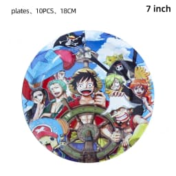 One Piece Anime Birthday Party Kit Plates Banner Balloons Cake Decor Party Favors Theme Props Gifts