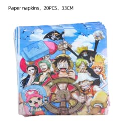 One Piece Anime Birthday Party Kit Plates Banner Balloons Cake Decor Party Favors Theme Props Gifts