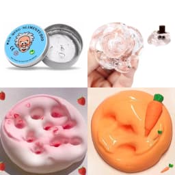 Reusable Putty Liquid Crystal Bouncy Slime Toy Set Kid Safe Mud Stress Relief Color Clay Shape Handmade DIY Handgum Playdough