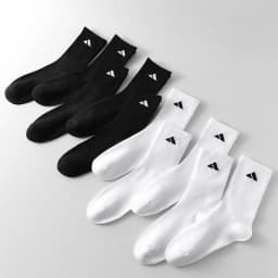 5/10 Pairs of Men's Mid-Calf Socks, Breathable and Sweat-Absorbent, Mixed Colors, Unisex
