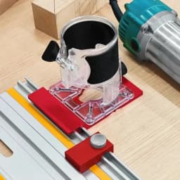 Woodworking Heavy Duty Aluminum Router Guide Rail Connector Set or 2PCS Adjustable Rail Stops for Track Saw Guide Rails