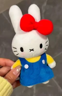 Kawaii Miffy Cute Cartoon Rabbit Doll Pendant Keychain Decoration Gift Toy for Girl