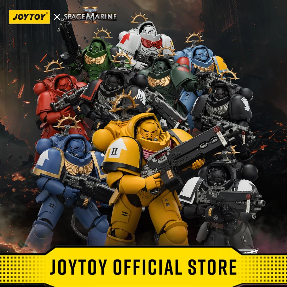 JOYTOY Warhammer 40,000 1/18 Action Figures Game Edition Ultramarines Heavy Intercessor Space Wolves Imperial Fists