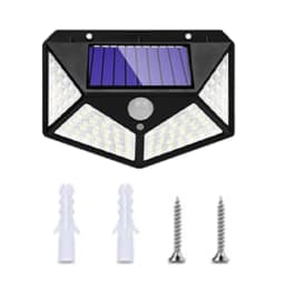 LED Solar Outdoor Wall Lights with Motion Sensor, 3 Lighting Modes IP65 Waterproof, Remote Control Solar Security Lamp