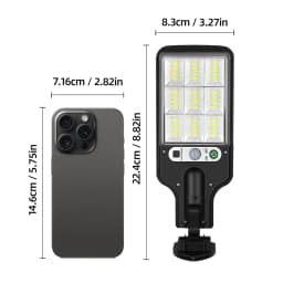 LED Solar Outdoor Wall Lights with Motion Sensor, 3 Lighting Modes IP65 Waterproof, Remote Control Solar Security Lamp