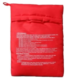 Red Reusable Microwave Potato Bag Express Quick Baking Cooker Bag Perfect for Baking Potatoes and Vegetables in 4 Minutes
