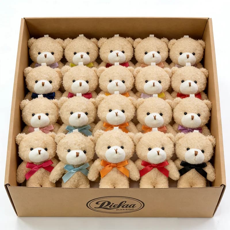 30/20/10pcs Mini Teddy Bears Tiny Soft Stuffed Teddy Bear Doll Plush Bears Bulk for Birthday Party Decor Favors Bag Keychain