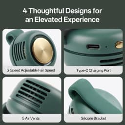 Portable Neck Waist Fan Mini Clip Fan Electric Air Cooling Fan 900mah USB Bladeless Fan Portable Air Cooler for Outdoor Home
