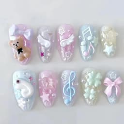 Cute Wings Nail Art Silicone Mold 3D Angel Wings Design Molds Reusable Clear Manicure Template DIY Charms Gel Wings Wedding