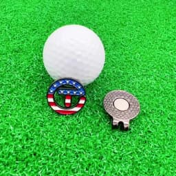 USA Themed Stars Stripes Golf Ball Marker with Magnetic Hat Clip Golf Accessories Gift for Golfers Premium Golf Gift for Men