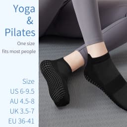 3 Pairs Yoga Socks Women Cotton Short Mesh Breathable Professional Non-slip Floor Pilates Dance Sports Gym Socks