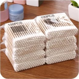 200/500 Double Round Headed Cotton Swabs Headed Cotton Swabs Bamboo Sticks  Nose Ears Personal Care