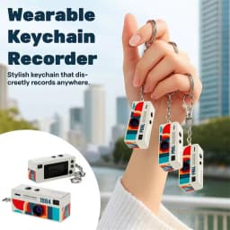 Roreta Digital Camera 0.96 Inch Keychain Camera Retro Support Memory Card 1080P Very Small Camcorder Video Recorder with Flash