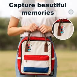 Roreta Digital Camera 0.96 Inch Keychain Camera Retro Support Memory Card 1080P Very Small Camcorder Video Recorder with Flash