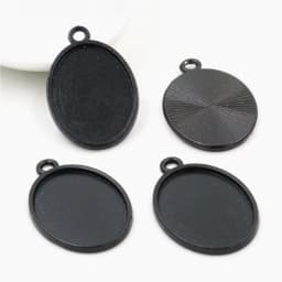 10pcs 18x25mm Inner Size 5 Colors Plating Classic Style Cameo Cabochon Base Setting Charms Pendant necklace findings