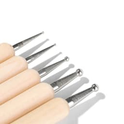5Pcs Dual-End Wooden Dotting Pen Marbleizing Tool Set for Nail Design Manicure Painting Kit