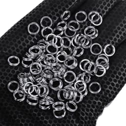 PROBEROS 50pcs Fishing Split Rings for CrankHard Bait Silver Stainless Steel 0#-12# Fishing Connector Accessories Tackle