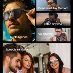 Lenovo AI Smart Glasses AI Translation 8MP HD Camera 4K Shooting Image Bluetooth Call Recording Music Smart Sunglasses 2026 New