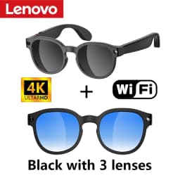 Lenovo AI Smart Glasses AI Translation 8MP HD Camera 4K Shooting Image Bluetooth Call Recording Music Smart Sunglasses 2026 New