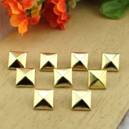 Mix-Colors 100pcs 9mm Punk Pyramid DIY Metal Square Rivet Studs and Spikes For Clothing Shoes Bags Accessories