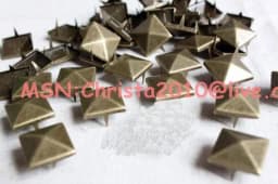 Mix-Colors 100pcs 9mm Punk Pyramid DIY Metal Square Rivet Studs and Spikes For Clothing Shoes Bags Accessories