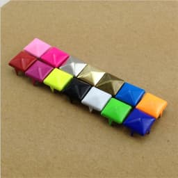 Mix-Colors 100pcs 9mm Punk Pyramid DIY Metal Square Rivet Studs and Spikes For Clothing Shoes Bags Accessories