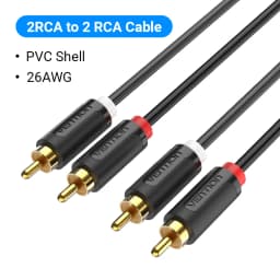 Vention 2 RCA to 2 RCA Cable Male to Male Audio Cable for Home Theater DVD Amplifier TV 1m 2m 3m 5m Cable RCA Gold-Plated Cabo