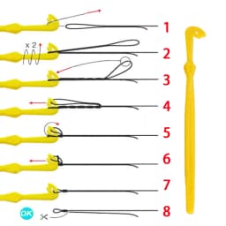 Full Metal Fishing Hook Knotting Tool & Tie Hook Loop Making Device & Hooks Decoupling remover Carp Fishing Accessory