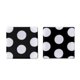 Classic Polka Dot Earring Geometric Round Square Heart Stud Earrings for Women Cute Korean Style Acrylic Earings Fashion Jewelry