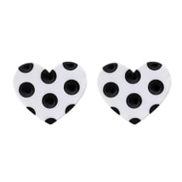 Classic Polka Dot Earring Geometric Round Square Heart Stud Earrings for Women Cute Korean Style Acrylic Earings Fashion Jewelry