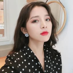 Classic Polka Dot Earring Geometric Round Square Heart Stud Earrings for Women Cute Korean Style Acrylic Earings Fashion Jewelry