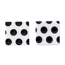 Classic Polka Dot Earring Geometric Round Square Heart Stud Earrings for Women Cute Korean Style Acrylic Earings Fashion Jewelry