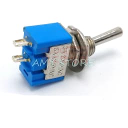 10Pcs MTS-101 2 Pin SPST Switch ON-OFF 2 Position AC125V/6A 250V/3A 6mm Blue Mini Toggle Switches